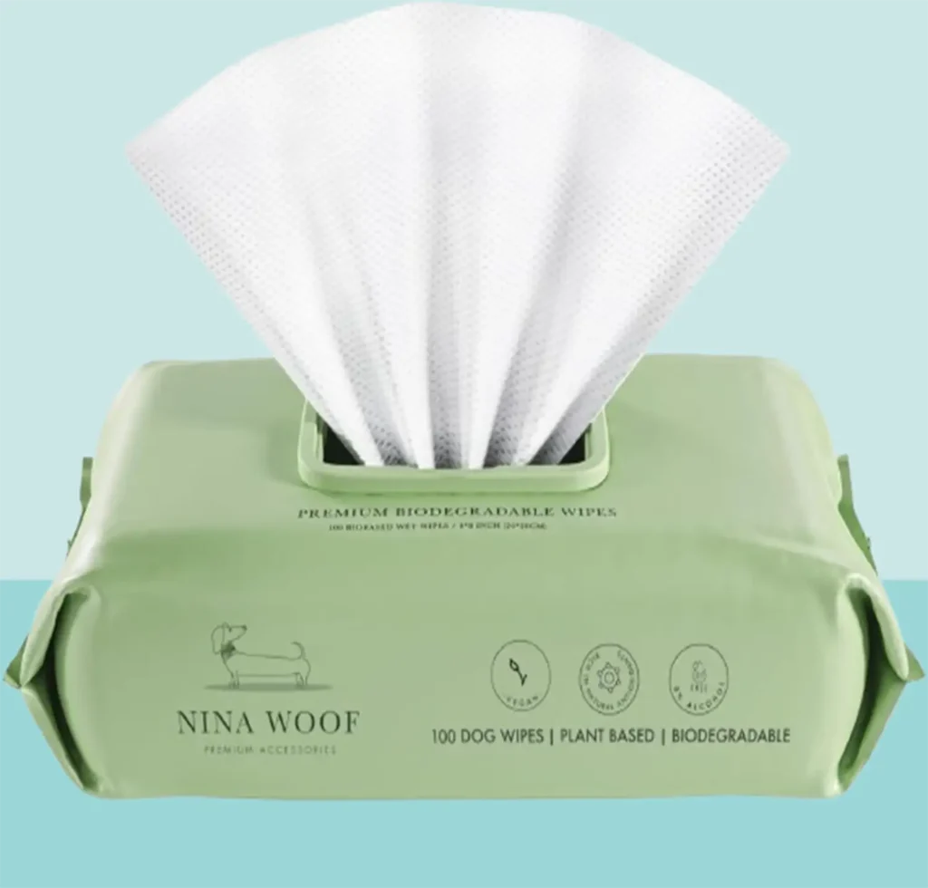 Nina Woof Premium Biodegradable Pet Wipes for Dogs & Cats