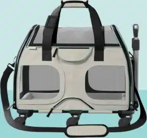 Katziela Rolling Pet Carrier - Airline Compliant Dog Carrier - TSA Approved