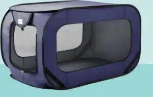 Love's cabin 36in Portable Large Dog Bed - Pop Up Dog Kennel, Indoor Outdoor Crate for Pets, Portable Car Seat Kennel, Cat Bed Collection, Dark Blue