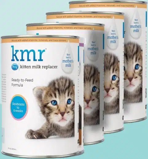 PetAg KMR Kitten Milk Replacer Liquid - 11 oz, Pack of 4 - Ready-to-Feed Kitten Formula with Prebiotics
